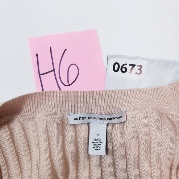 Cotton by Autumn Cashmere Cream Rib Long Knit Cardigan - Picture 12 of 12